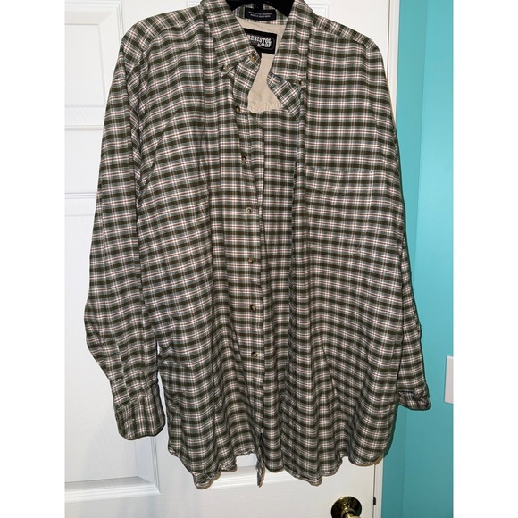 Resistol Rodeo Gear Other - Resistol Rodeo Gear Mens XL Green Plaid Western Long Sleeve Button Down Shirt
